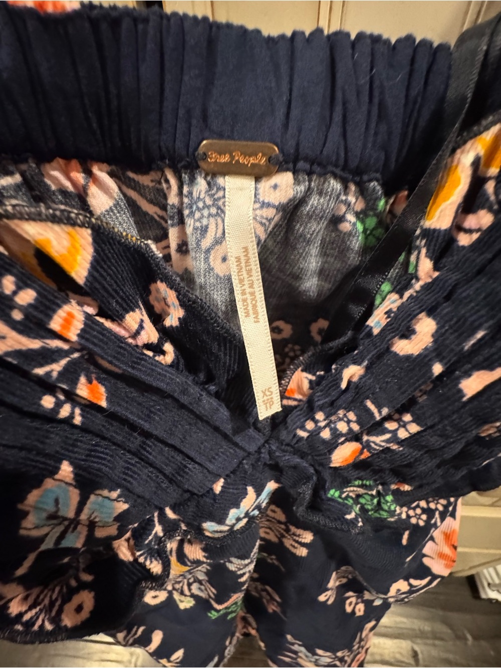 Free People Navy Floral Print Dress - Picture 3 of 3
